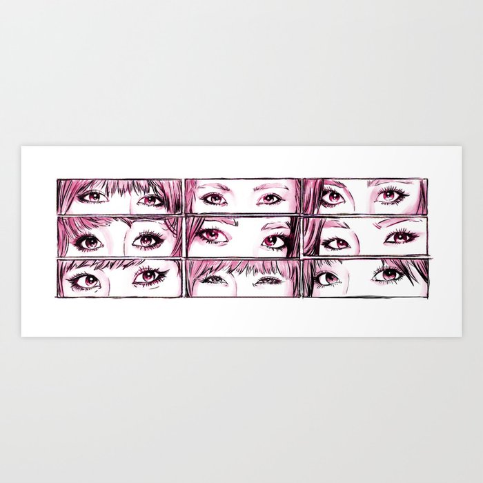 Girls' Generation 9 eyes Art Print