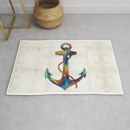 Nautical Anchor Art - Anchors Aweigh - By Sharon Cummings Rug