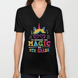 I'm Bringing The Magic To 5th Grade V Neck T Shirt