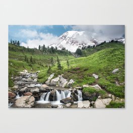 Mt. Rainier, Edith Creek, Scenic Landscape, National Park Canvas Print