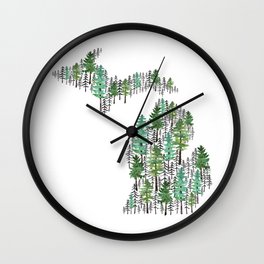 Michigan Forest Wall Clock