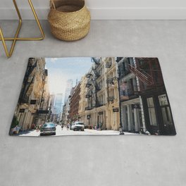Typical street in Soho in New York Rug