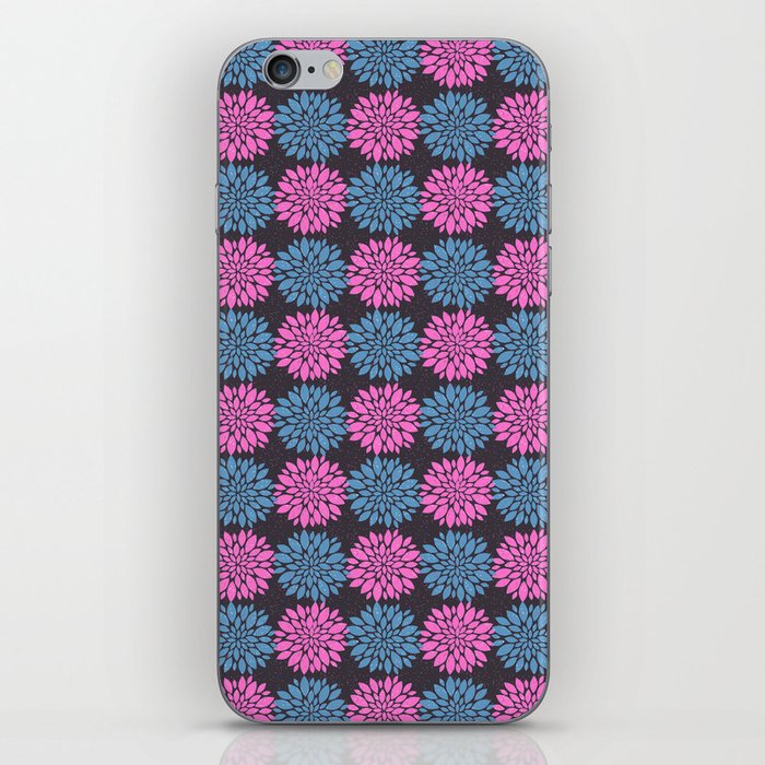 pink and gray sea anemone nautical medallion iPhone Skin