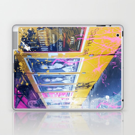 purple and yellow _ little burke graffiti Laptop & iPad Skin