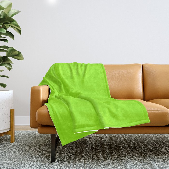 Electric Lime Throw Blanket