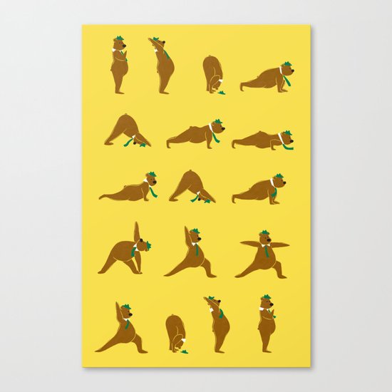 Yoga Bear - Classic Canvas Print