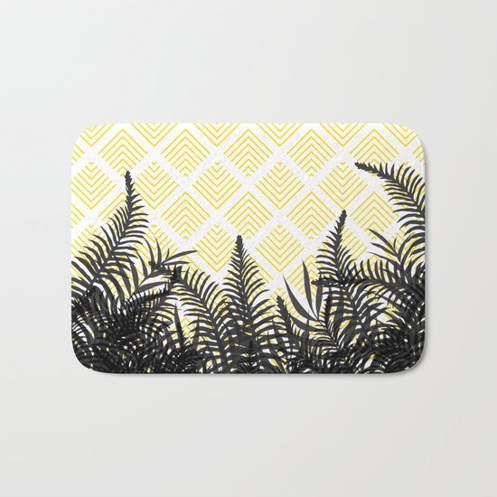 Tropical Ferns on Pattern #society6 #decor #buyart Bath Mat