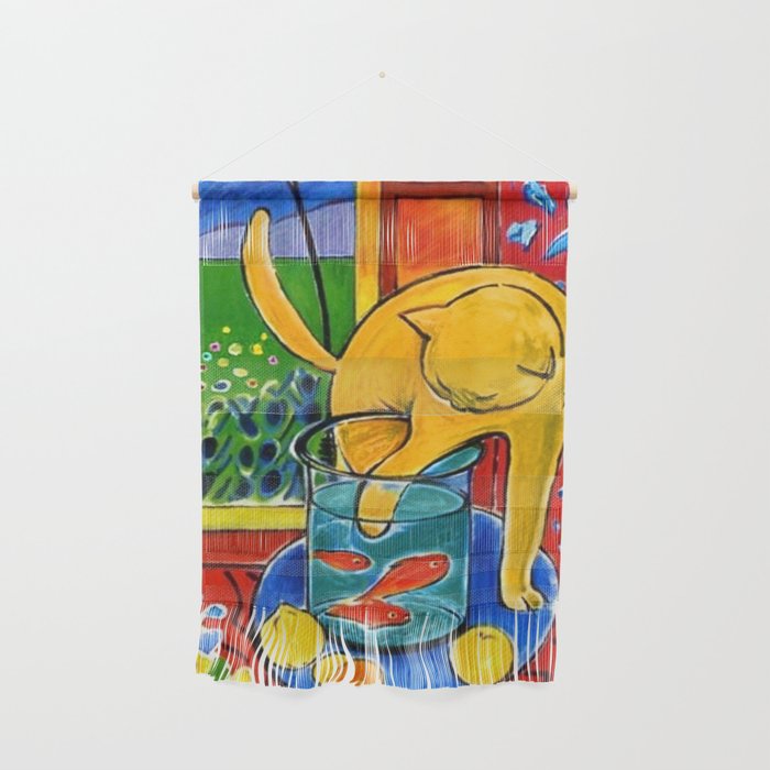 Henri Matisse - Cat With Red Fish still life painting Wall Hanging