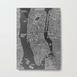 new york nyc city map Metal Print | Map, Hudson, Wall Street, Drawing, Usa, Us, Dollar, Manhattan, Poster, America 