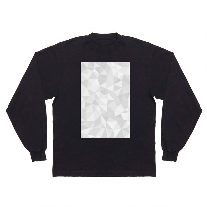 Subtle Geometric White and Grey Minimal Abstract Pattern Long Sleeve T Shirt