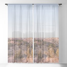 Palo Duro Sunset - Texas Photography Sheer Curtain