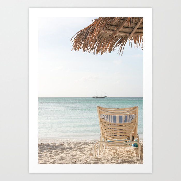Summer Holiday Beach Photo | Aruba Island Ocean View Art Print | Caribbean Nature Travel Photography Art Print