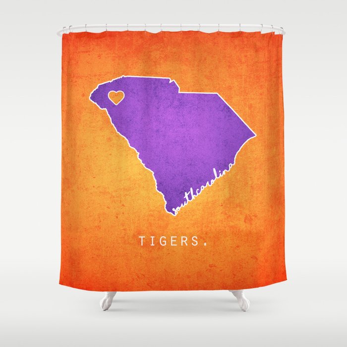 Clemson Tigers Shower Curtain By Feelgoodprints Society6