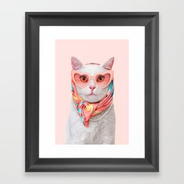 FASHION CAT Framed Art Print