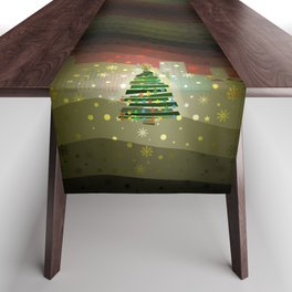 Christmas Tree "Merry Christmas" Table Runner