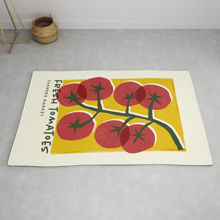 Fresh Tomatoes Farmers Market Rug - Unique Home Decor