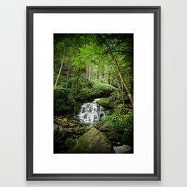 Appalachian Mountains Cascade Waterfall Nature Landscape Photography Framed Art Print