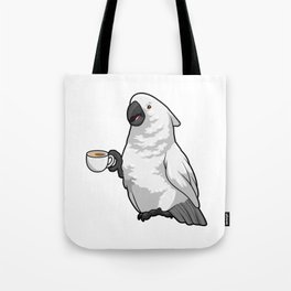 Parrot with Cup of Coffee Tote Bag