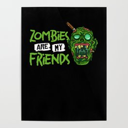 Scary Zombie Halloween Undead Monster Survival Poster