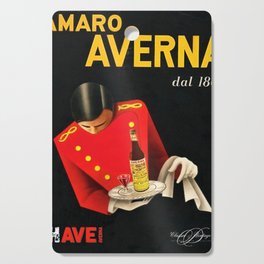 Amaro Sicilian Aperitif Averna Red Wine Italia Vintage Advertising Poster Cutting Board