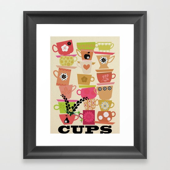 cups! Framed Art Print