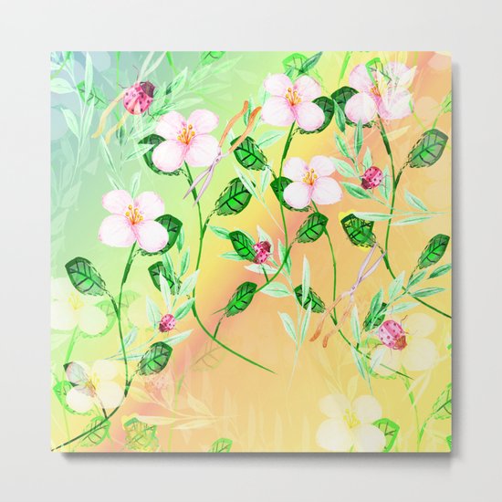 Garden Frenzy Day Metal Print