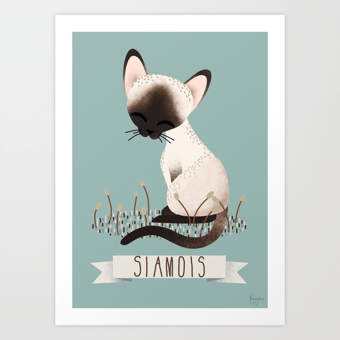 Siamese Cat Art Print