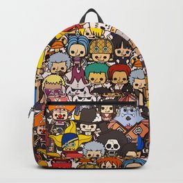 Chibi One Piece Backpack | Chibi, Robin, Monkey, Nami, Zoro, Tony, Hat, Franky, Strawhat, Straw 
