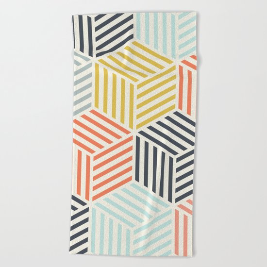 Colorful Geometric Beach Towel
