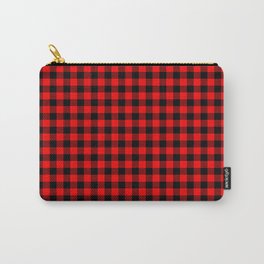 Mini Red and Black Coutry Buffalo Plaid Check Carry-All Pouch