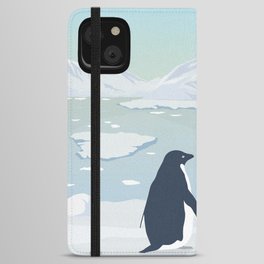 Penguin couple on snowy iPhone Wallet Case