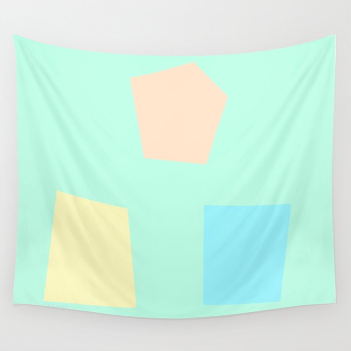 Let S Appreciate Our Shapes No 5 Minimalism Simple Design Wall Tapestry By Colorfulartbylennaarty