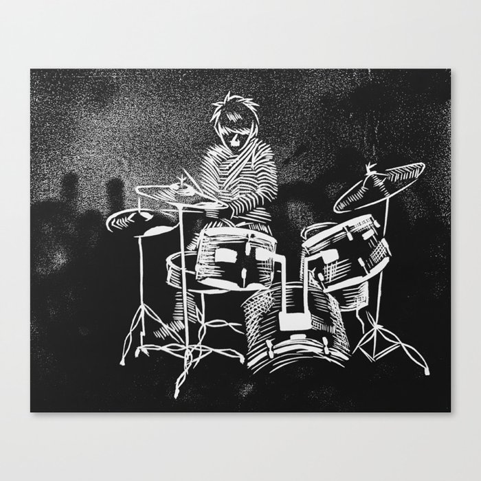 Drummer Boy Print Canvas Print