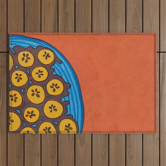 fried plantains Outdoor Rug