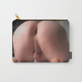 Naked Shaved Man From Behind Carry-All Pouch