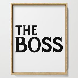 The Boss Funny Couples Quote Serving Tray