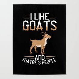 Baby Goat Cute Farmer Mountain Goats Poster