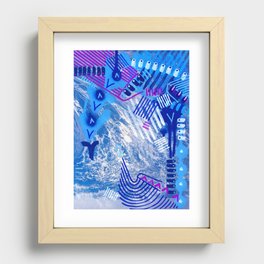 Wave Blue II Recessed Framed Print