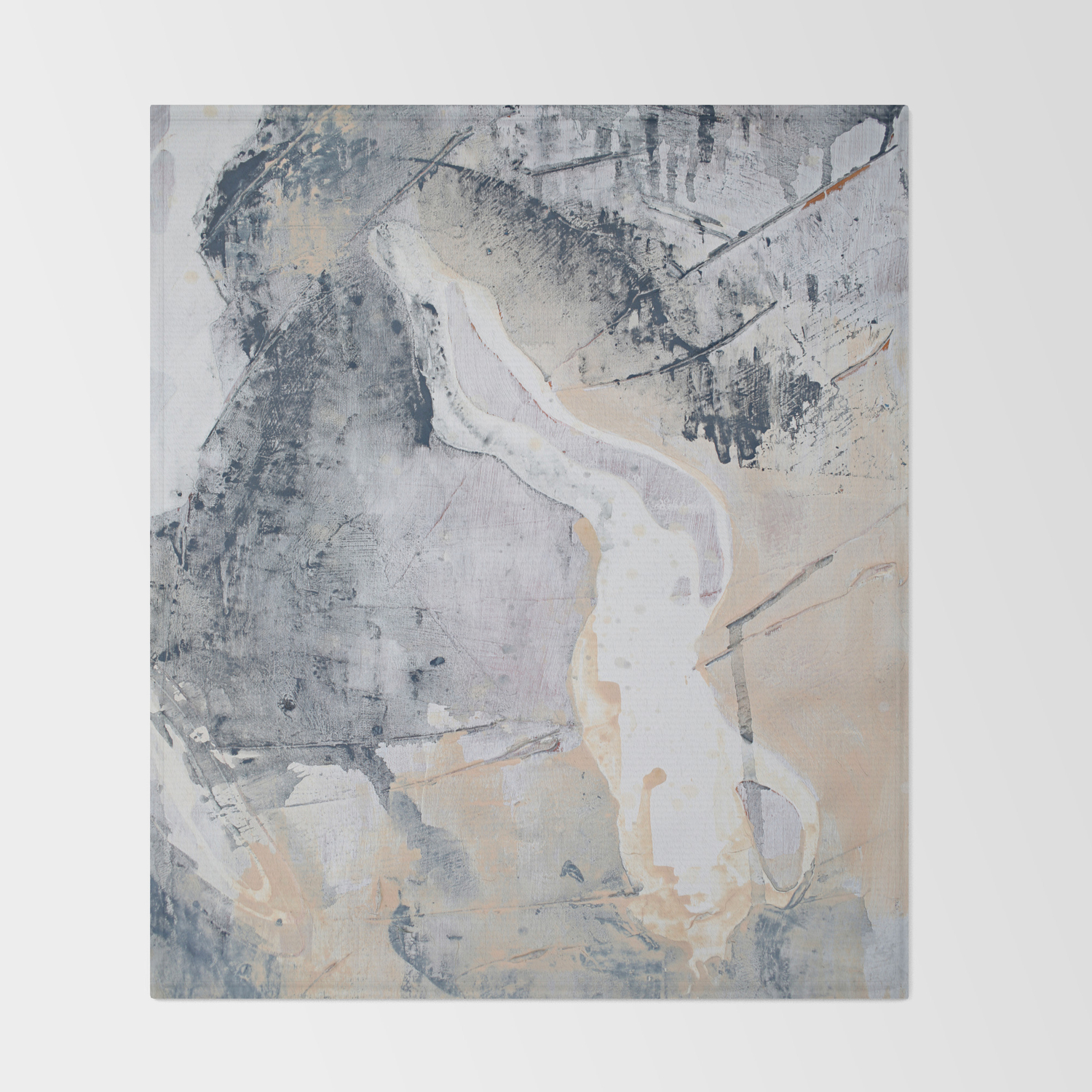As Restless As The Sea A Minimal Abstract Painting By Alyssa Hamilton Art Throw Blanket By Blushingbrushstudio Society6