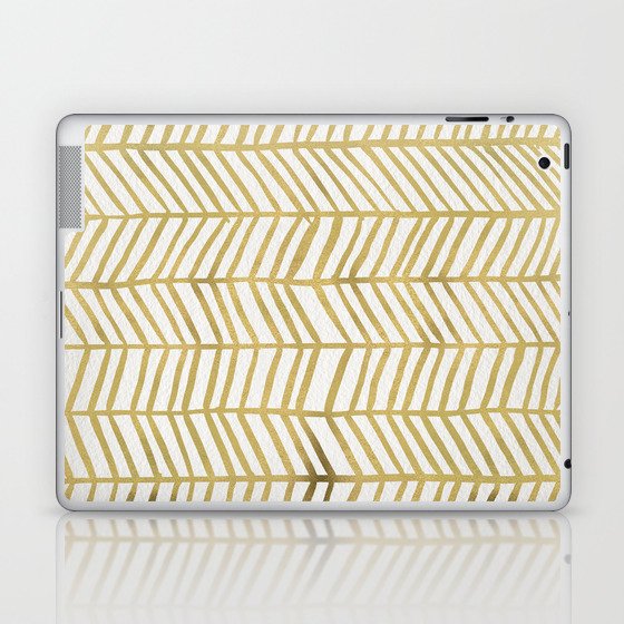Gold Herringbone Laptop & iPad Skin