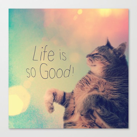 Dancing Kitty Cat Canvas Print