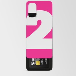 2 (White & Dark Pink Number) Android Card Case