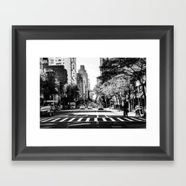 New York City Streets Contrast Framed Art Print