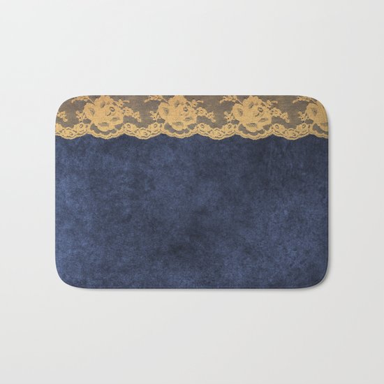 Blue Lace Velvet 02 Bath Mat