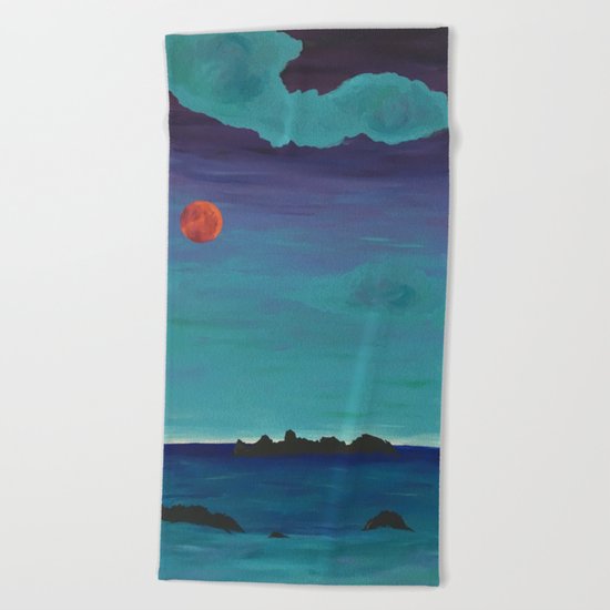 Under a Caribbean Moon Beach Towel