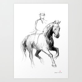 Dressage Horse Art Print