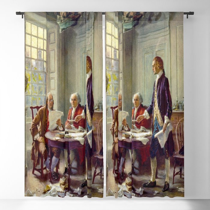 Jean-Leon Gerome Ferris's Writing the Declaration of Independence in 1776 Blackout Curtain