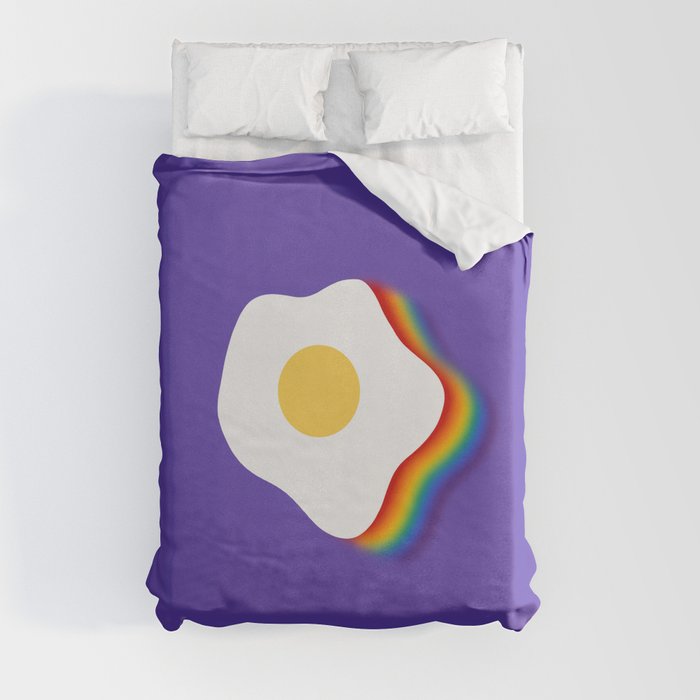 Rainbow fried egg 2 Duvet Cover