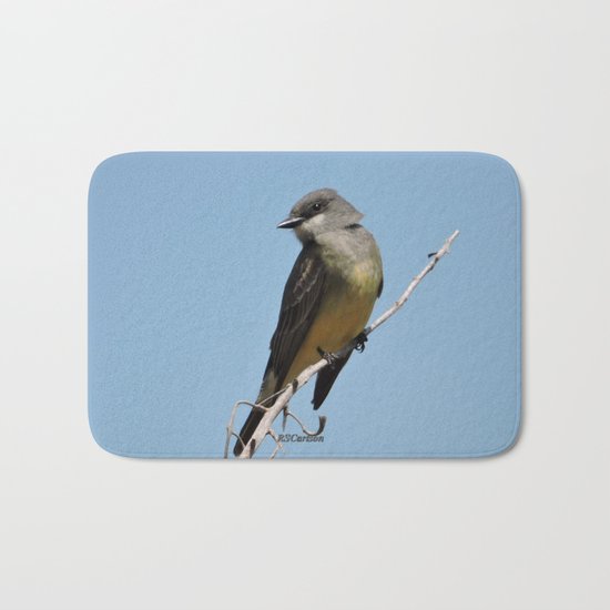 A Cassin's Kingbird Scopes the Skies for Flies Bath Mat