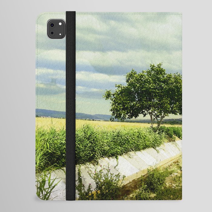 The road to infinity summertime country riverside landscape iPad Folio Case
